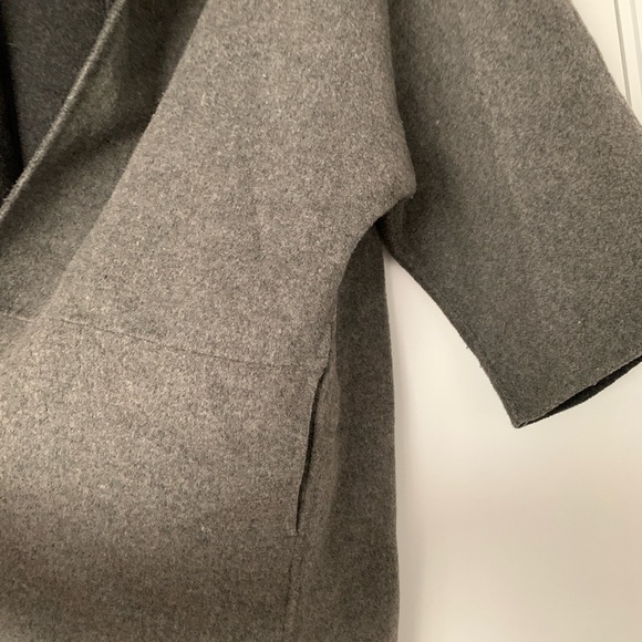 GAP Charcoal and Black Wool Blend Coat - Picture 4 of 6